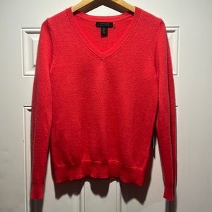NWT Tahari Pure Lux 100% Cashmere Pullover Sweater Classic Fit Coral Size: M